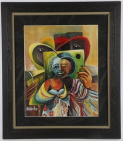 JOHN NDAMBO UNTITLED OIL PAINTING