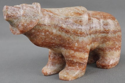 NATIVE ZUNI ANIMAL FETISH BEAR BY RON GASPER