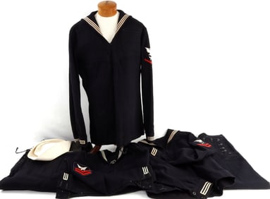 LOT OF 3 WWII U.S. NAVY CRACKER JACK UNIFORMS