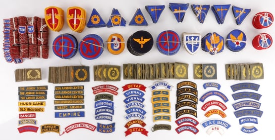 WWII 2.75 LBS US MILITARY UNIFORM PATCH BUNDLES
