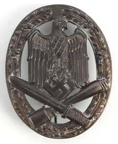 WWII GERMAN THIRD REICH GENERAL ASSAULT BADGE