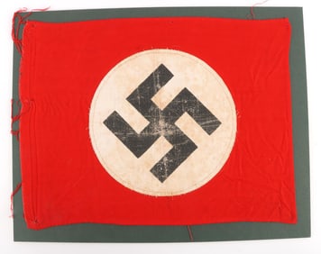 WWII GERMAN THIRD REICH 12 X 10 INCH PARTY FLAG