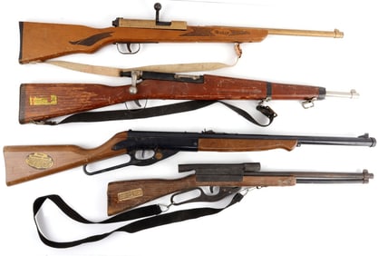 LOT OF 4 TOY TRAINER RIFLES DAISY & PARRIS