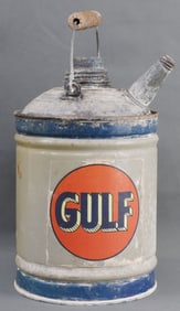 20TH CENTURY GULF MOTOR OIL CAN AMERICANA