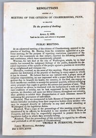 THE PRACTICE OF DUELLING 1838 LEAFLET