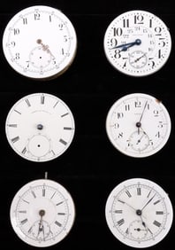 LOT OF 6 POCKET WATCH MOVEMENT TIFFANY WM. ELLERY