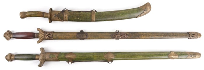 LOT OF 3 MODERN TRICK CHINESE DAO SWORDS