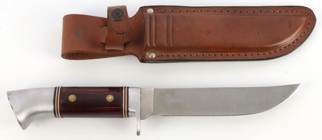 VINTAGE WESTERN W36 HUNTING KNIFE & SCABBARD
