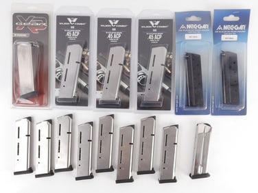 LOT OF 15 WILSON COMBAT 1911 PISTOL MAGAZINES