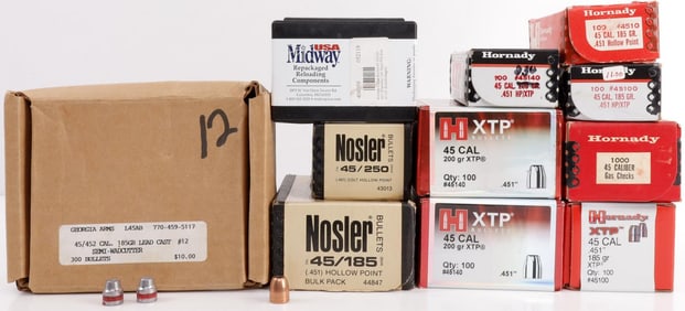 2000 CT .45 CAL BULLETRELOADING COMPONENTS LOT