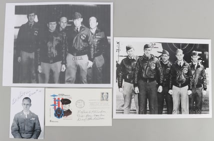 LOT OF 4 WWII DOOLITTLE RAIDER AUTOGRAPHS