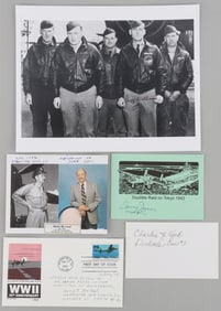 LOT OF 4 WWII DOOLITTLE RAIDER AUTOGRAPHS