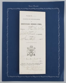CIVIL WAR ORDNANCE INVENTORY 5TH OHIO CAVALRY DS