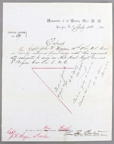 CIVIL WAR ORDER SIGNED BY MEDAL OF HONOR RECIPIENT
