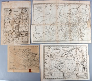 1790S MAPS OF NORTH AMERICA JONATHAN CARVER 4 PCS