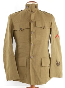 WWI 3RD CORP UNIFORM COAT TUNIC W DISCS & PATCHES