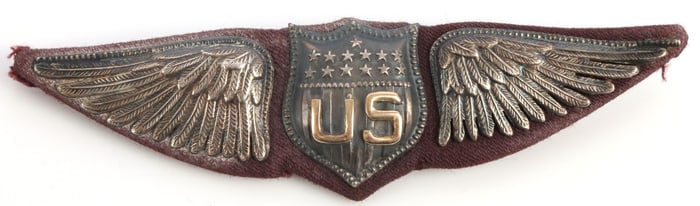 WORLD WAR I U.S. AIR SERVICE PILOT WINGS