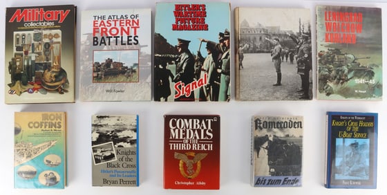10 WWII GERMAN MILITARY HISTORY & REFERENCE BOOKS