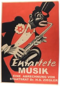 WWII GERMAN REICH DEGENERATE MUSIC LECTURE POSTER