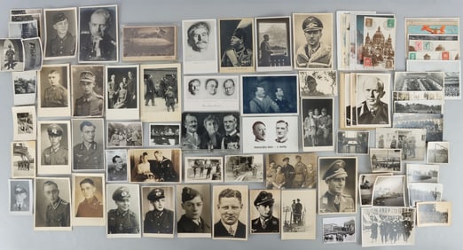 LARGE LOT  WWII GERMAN REICH POSTCARDS & PHOTOS