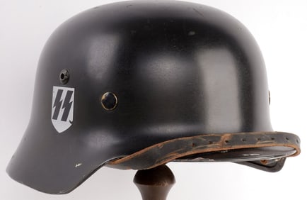 WWII GERMAN THIRD REICH M35 DD SS HELMET