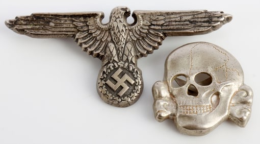 WWII GERMAN THIRD REICH SS VISOR PIN SET