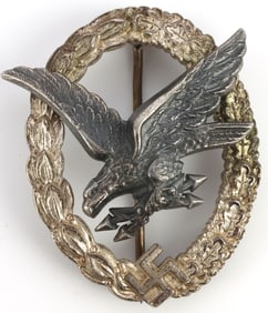 WWII GERMAN LUFTWAFFE RADIO OPERATOR BADGE B & NL