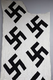 WWII GERMAN FLAG SWASTIKA UNCUT FACTORY CLOTH