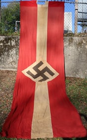 WWII GERMAN THIRD REICH 16 FOOT HITLERJUGEND FLAG
