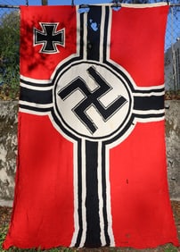 WWII GERMAN THIRD REICH LARGE KRIEGSMARINE FLAG