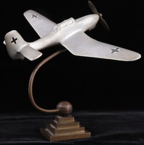 WWII JU 87 STUKA ALUMINUM SCRAP TRENCH ART MODEL