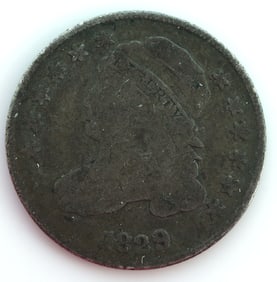 1829 CAPPED BUST DIME COIN