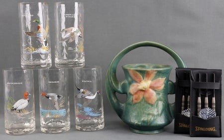 NED SMITH GAME BIRD GLASS ROSEVILLE SPALDING DARTS