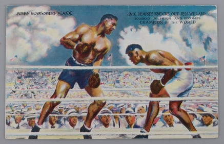 JACK DEMPSEY SIGNED BOXING POSTCARD