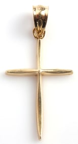 14K YELLOW GOLD CROSS PENDANT
