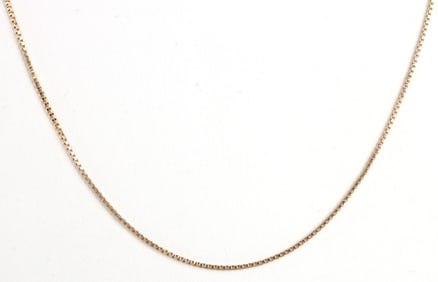 14K YELLOW GOLD BOX LINK CHAIN 24 INCH