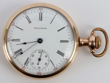 WALTHAM 17 JEWEL POCKET WATCH GOLD FILL 16S
