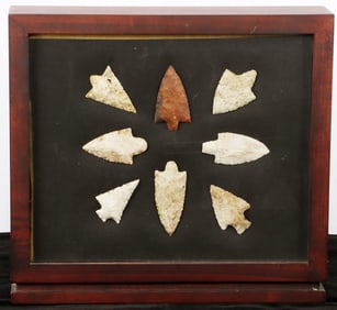 CASED SET NATIVE ARROWHEADS FOUND DIXIE COUNTY