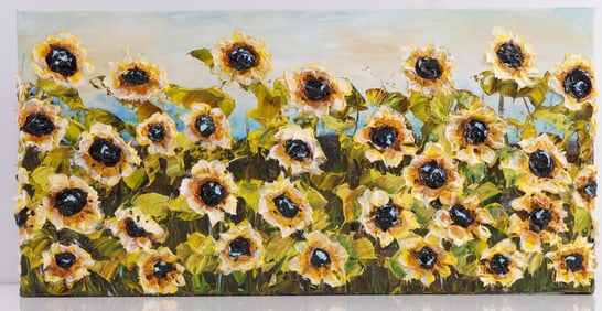 MELDA KLINGER SUNFLOWER FIELD PAINTING