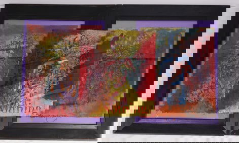 LOT 3 CLOTH PAINTING BY MIAMI ARTIST JAVIER LARA