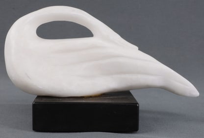 RALPH HURST SIGNED ALABASTER SWAN SCULPTURE