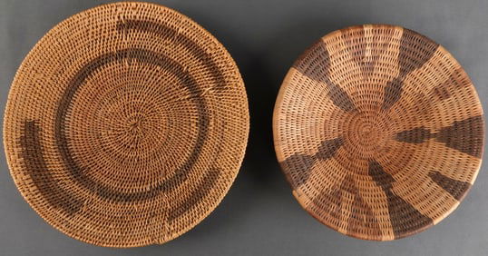 LOT OF 2 SOUTHWEST NATIVE AMERICAN NAVAJO BASKETS