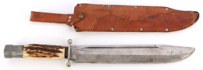 ANTON WINGEN JR OTHELLO STAG GRIP HUNTING KNIFE