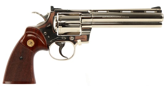 1980 COLT PYTHON 357 REVOLVER NICKEL 6IN BBL