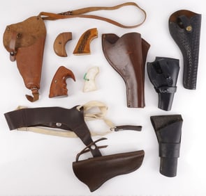 LOT OF 10 ASSORTED FIREARM HOLSTERS & GRIPS