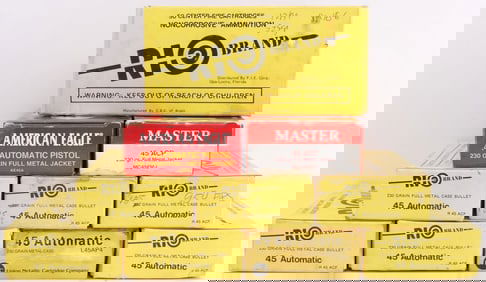 LOT OF 500 RDS RELOADED 45 AUTO ACP AMMO