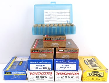 LOT 500 RDS RELOADED 40 S & W MIXED AMMO