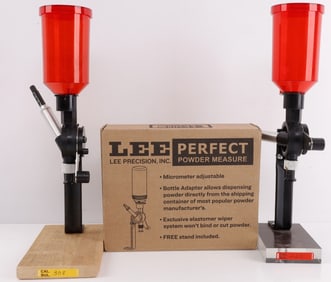 LOT OF 3 LEE POWDER MEASURES FOR RELOADING