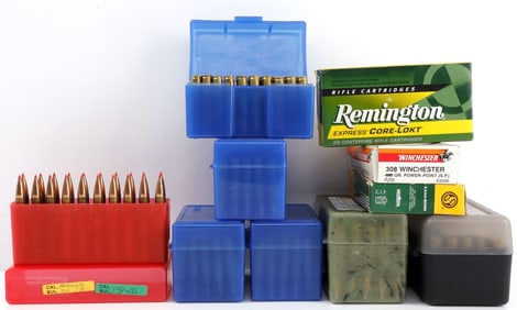 380 RDS RELOADED RIFLE 338 22 REM 223 REM AMMO LOT
