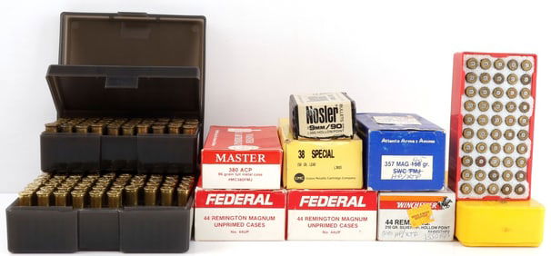 APPROX 500 RDS RELOADED 44 REM 38 SPCL AMMO LOT